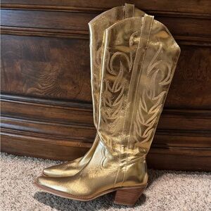 Gold Cowboy Boots